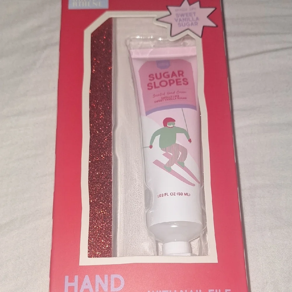 Sugar Slopes Pink Hand Cream with Nail File